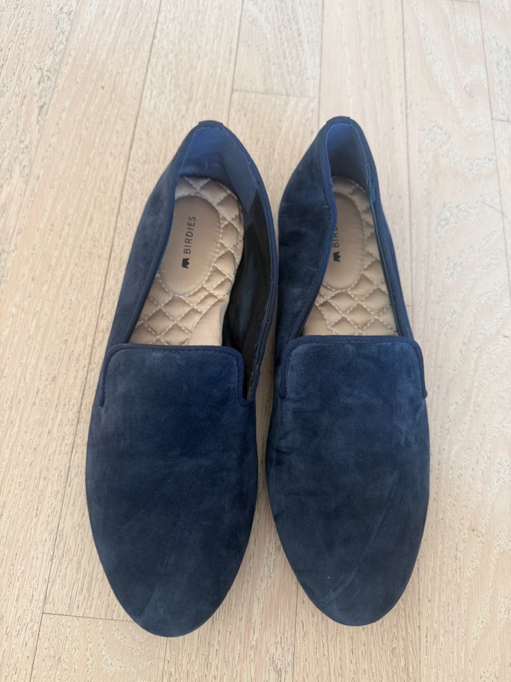 Birdies Starlong Navy Suede Loafers